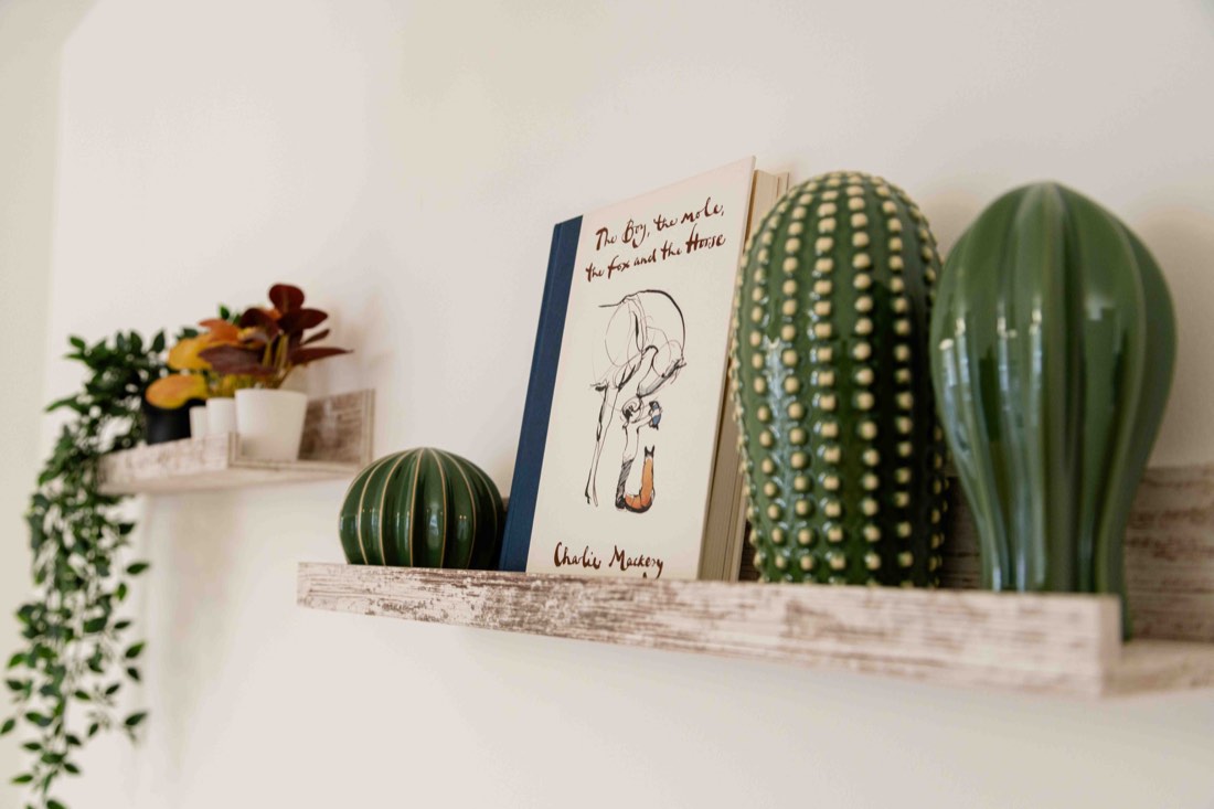 Tastefully decorated interior wall